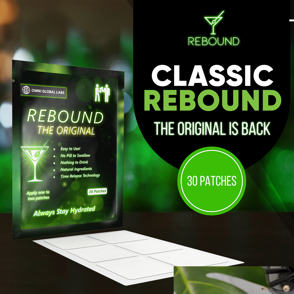 Introducing Rebound's New Version 3.0 Hangover Patches: Now Only $19.99 for  a Pack of 30 with FREE First Class Shipping in the USA