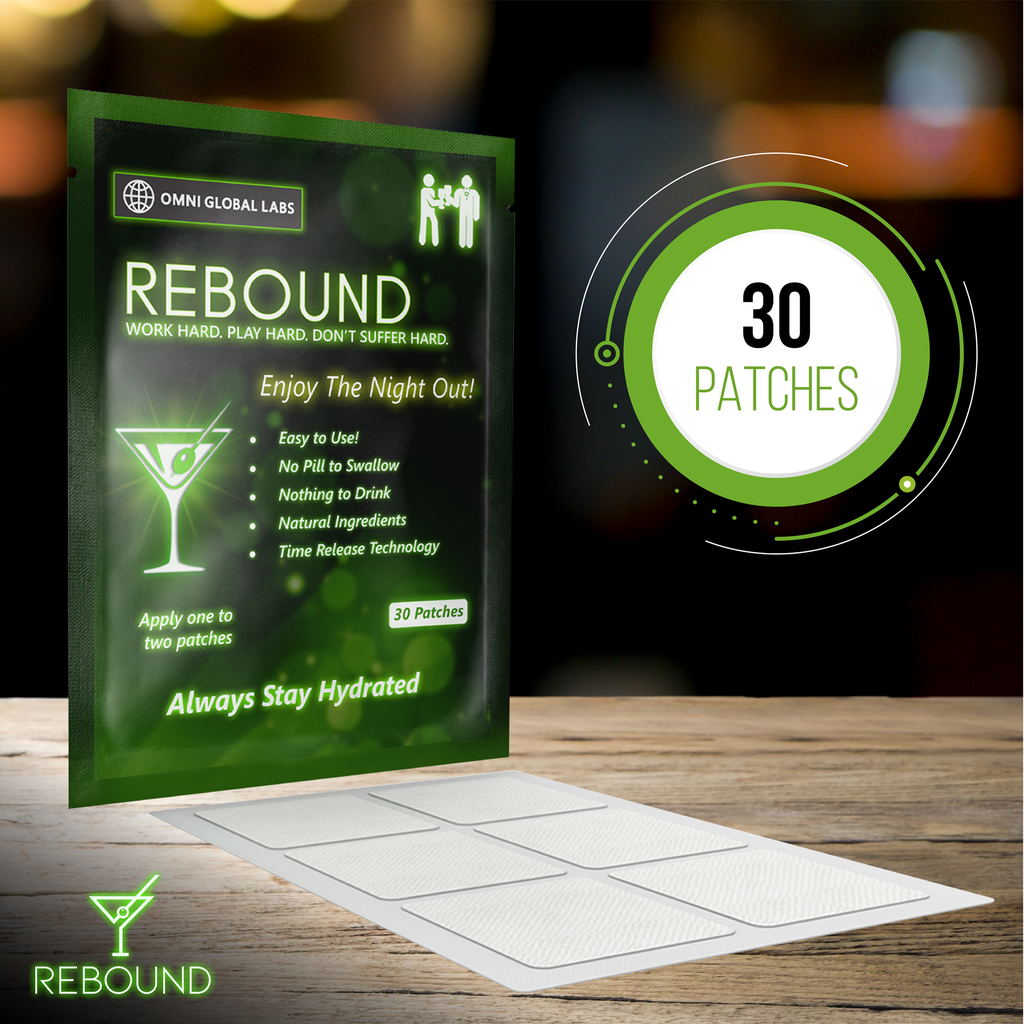 Enjoy More Memorable Moments with Rebound Hangover Patches - 30 Patches per Pouch