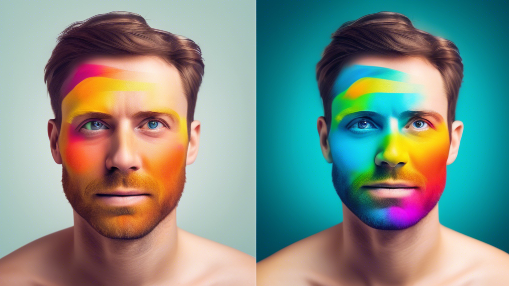 An illustrated comparison of a person's well-being before and after using Bytox Hangover Patch, with vibrant colors representing energy levels and mood.
